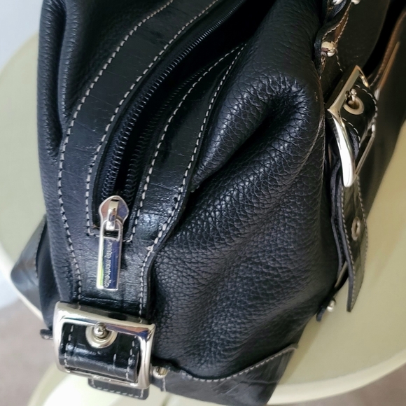 Santa Marinella Brazil Large Black Leather Handbag - Picture 5 of 10